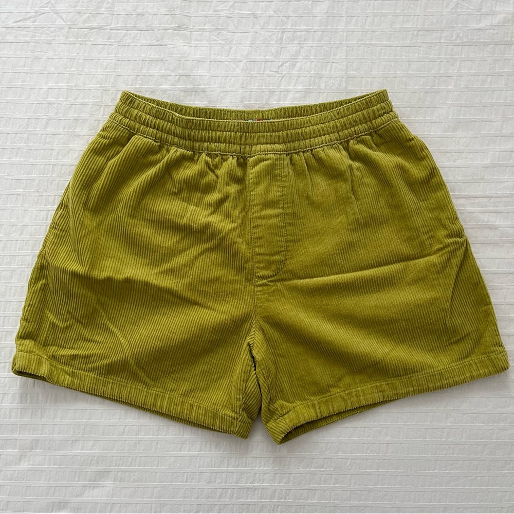 Corduroy Green Shorts